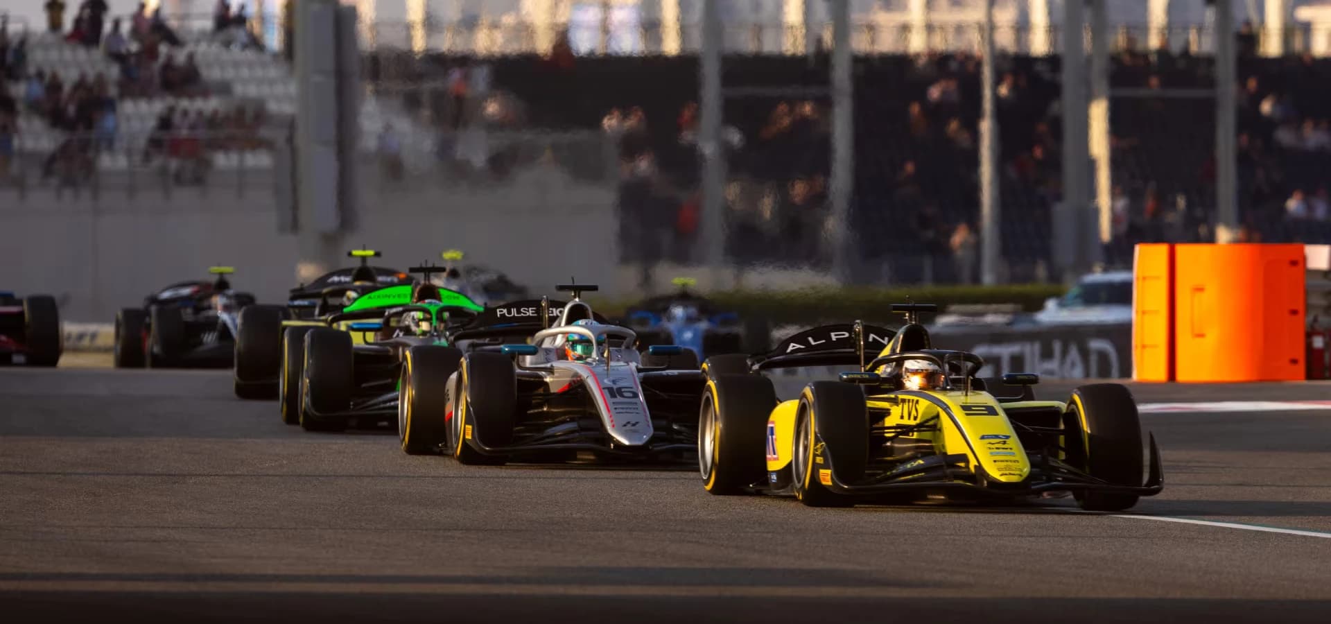 Formula 1 car on track at Yas Marina Circuit
