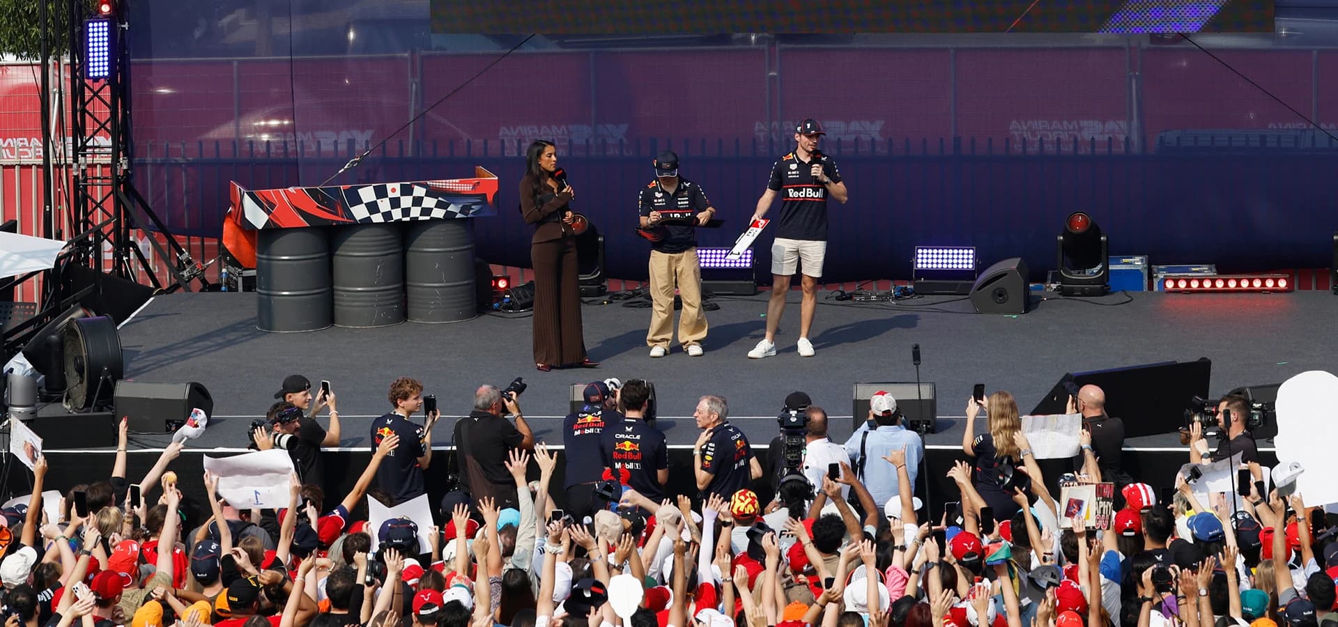 Formula 1 driver interviews at the Abu Dhabi Grand Prix