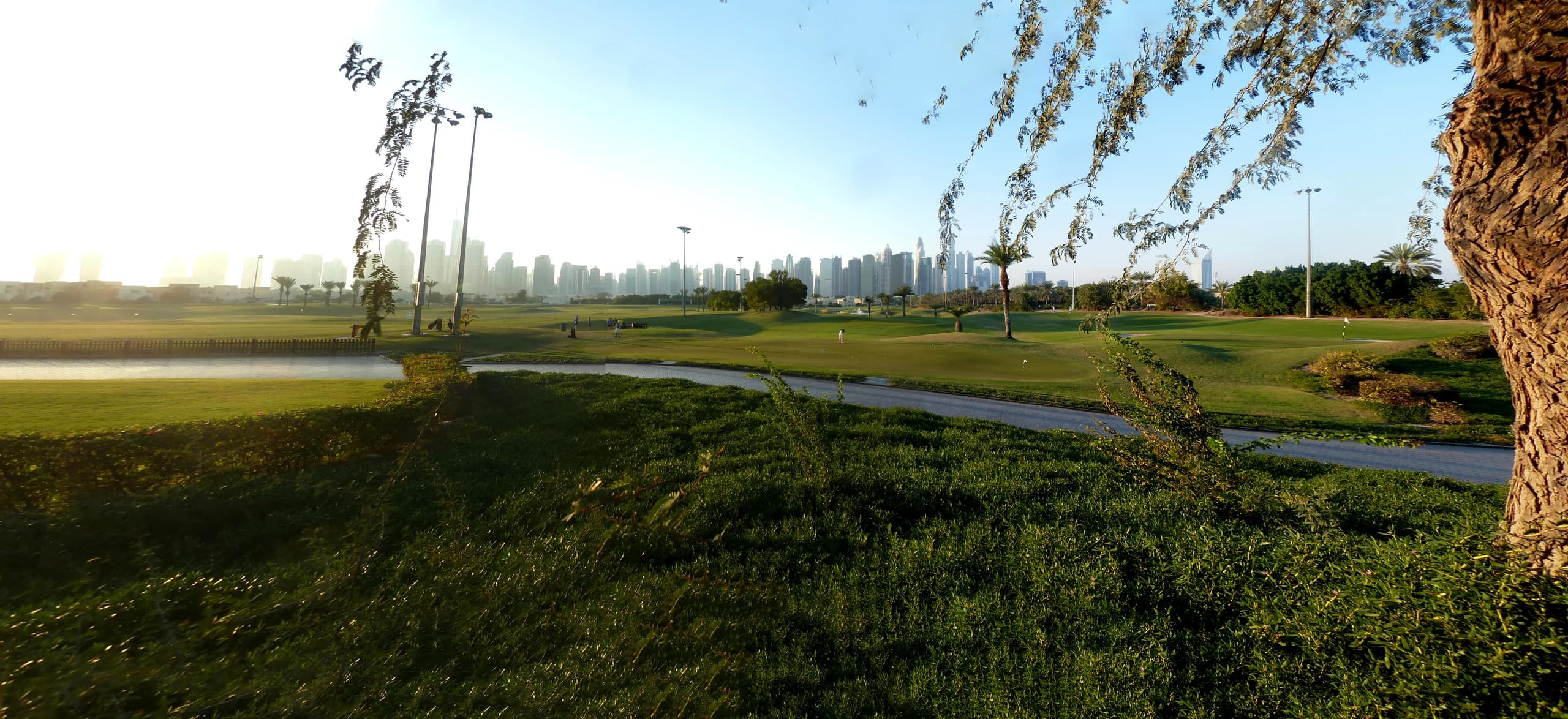 Emirates Hills and the Dubai skyline